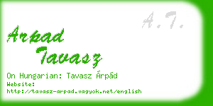 arpad tavasz business card